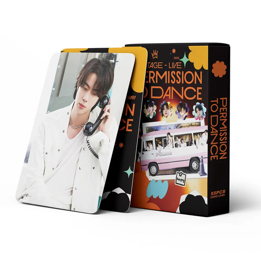 55pcs/Set Kpop Idol HD Photo Cards 2025 PERMISSION TO DANCE ON STAGE lomo cards for student fan gifts