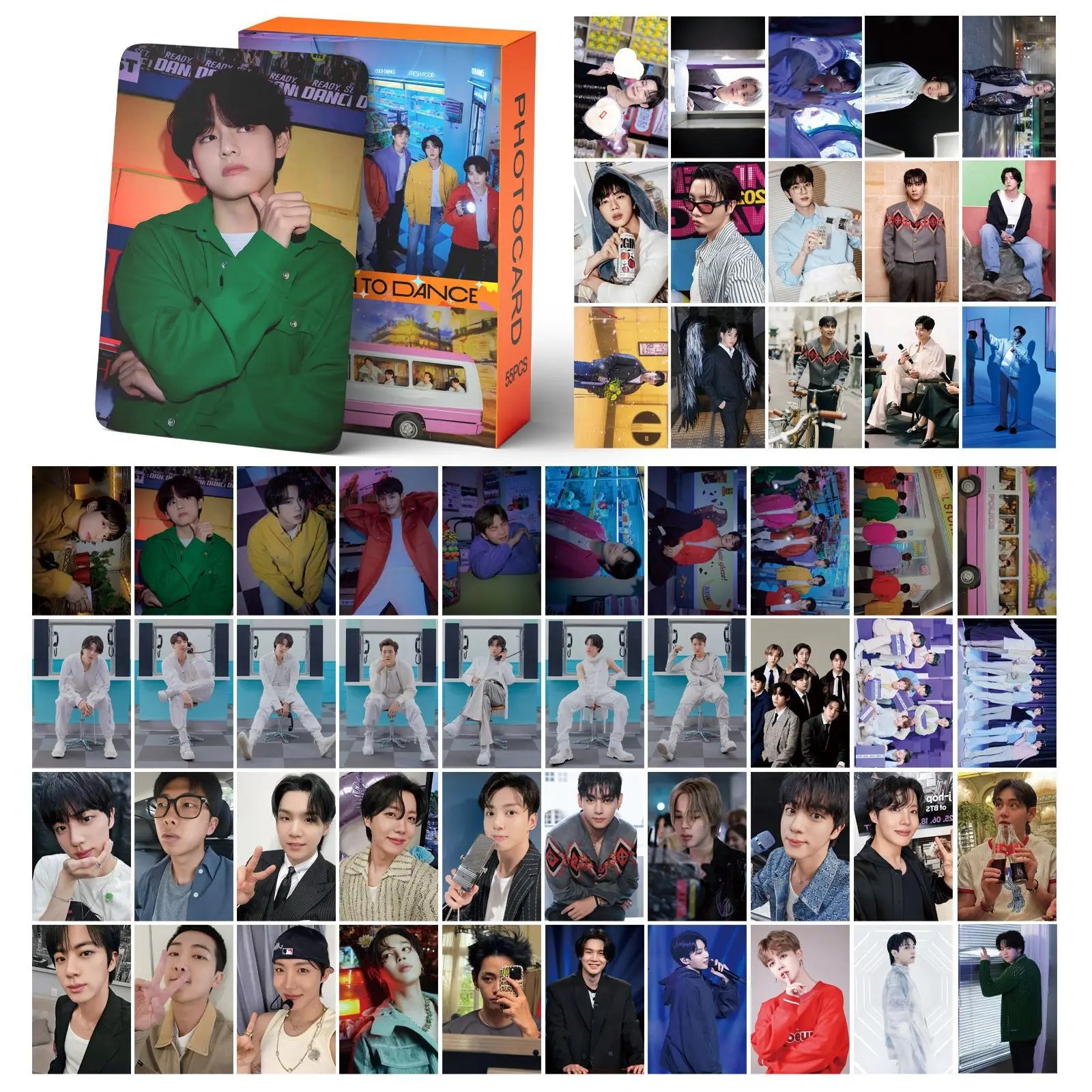 55pcs/Set Kpop Idol HD Photo Cards 2025 PERMISSION TO DANCE ON STAGE lomo cards for student fan gifts