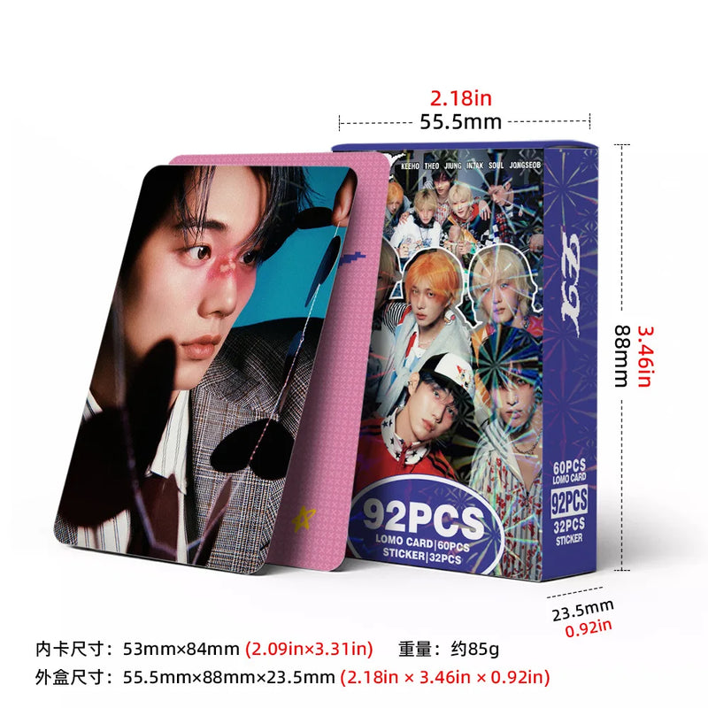 92Pcs P1Harmony New Album EX Laser Photocards Kpop Star Collection Lomo Cards Holographic Flash Cards Photo Cards Fans Gifts