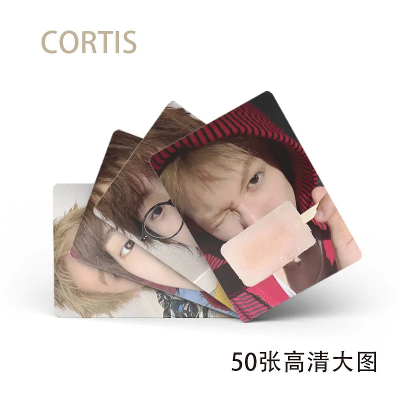 50Pcs/Set Laser Card Kpop Idol CORTIS Lomo Cards JAMES JUHOON MARTIN SEONGHYEON KEONHO Printd Photocards Fans Gift