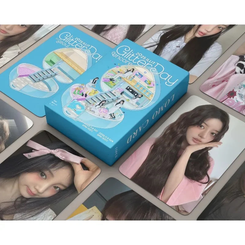 Pop ILLITed Exquisite Printed Fan Merchandise Postcards Stylish Lomo Cards for Personal Collection Display and Daily Decoration