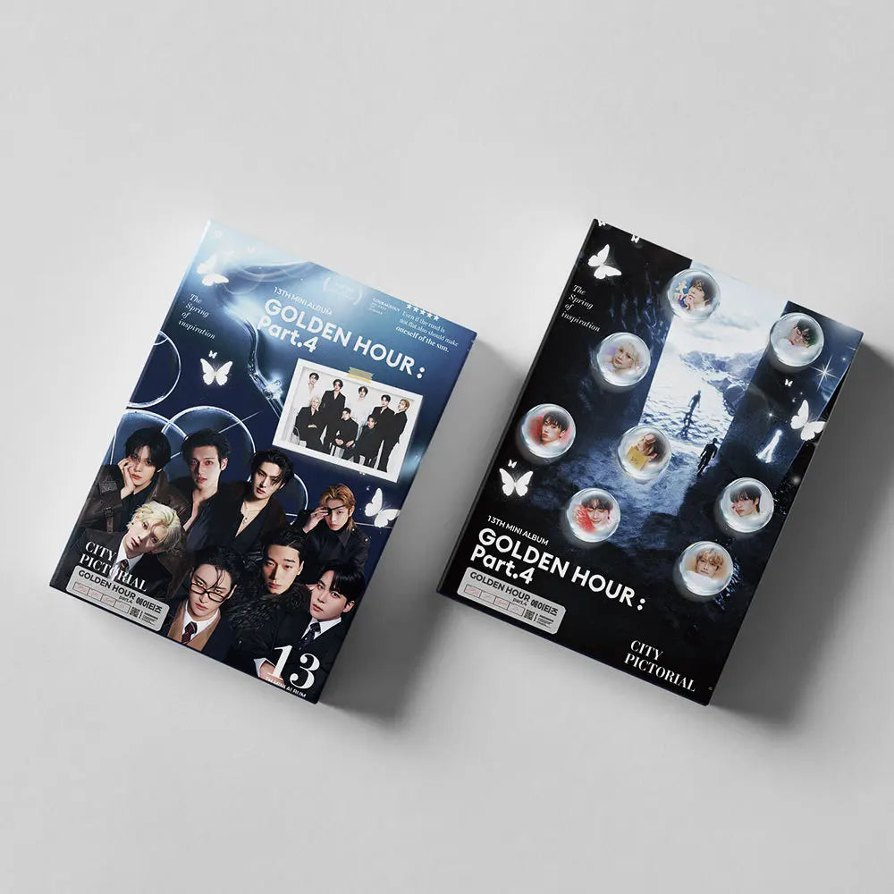 55pcs/set ATEEZ 13th mini album Gold Hour Part.4 lomo Star Photocards Photo Lomo Cards Fans Collection Printed Cards
