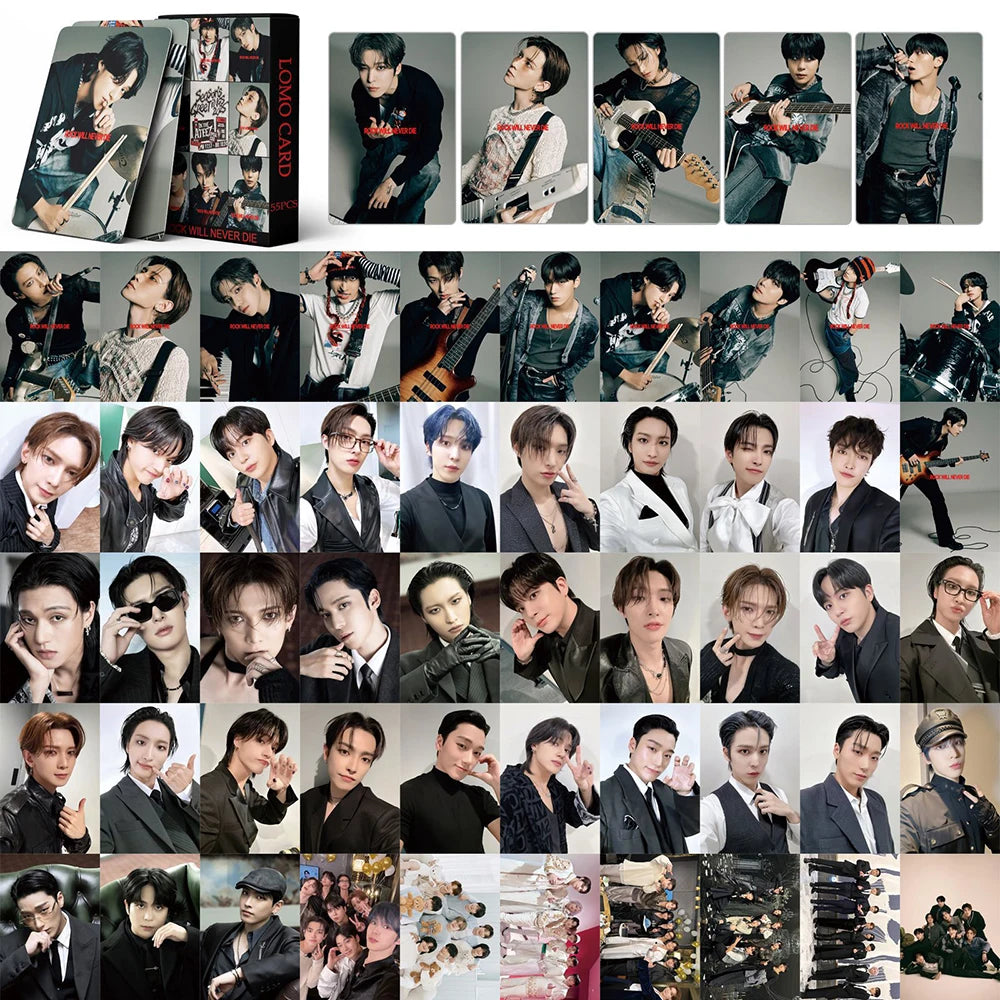 54pcs/set Kpop ATEEZ Lomo Cards The New Album ZERO FEVER Part 3 Photocards K-pop ATEEZ HD High Quality Photo Cards fan gift